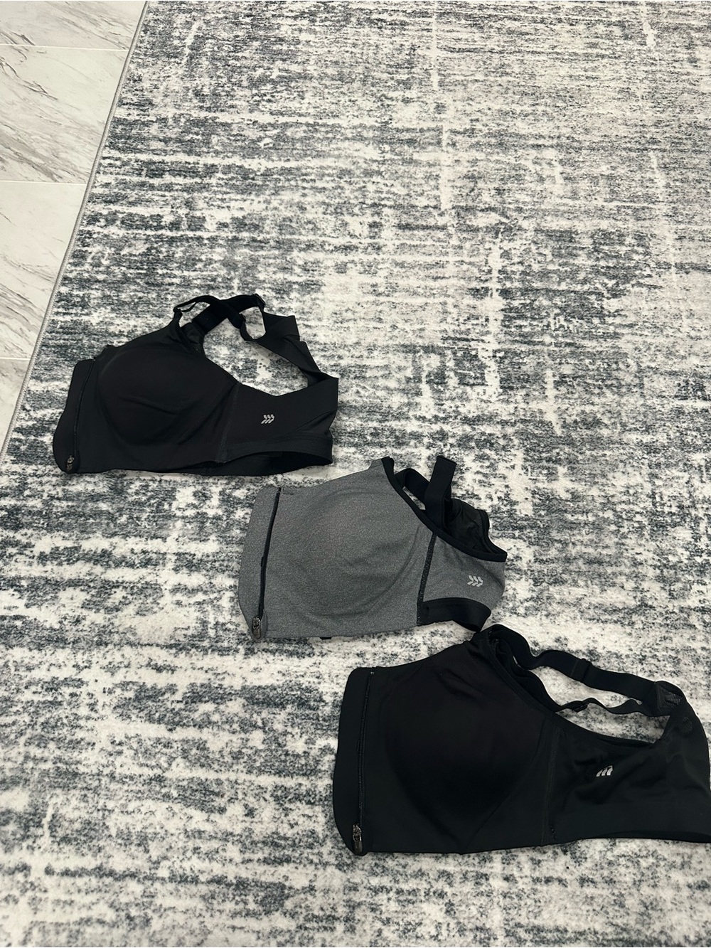 All in motion 36C High-Impact Women's Sports Bra - Black and Gray